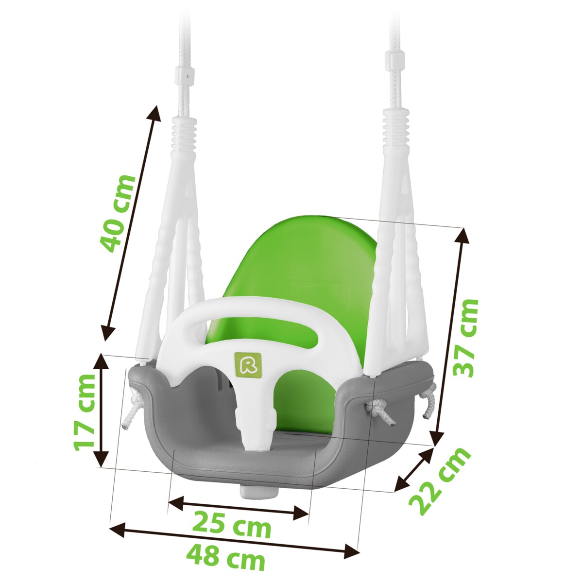 Huśtawka dla dzieci ogrodowa domowa kubełkowa 3w1 Ricokids