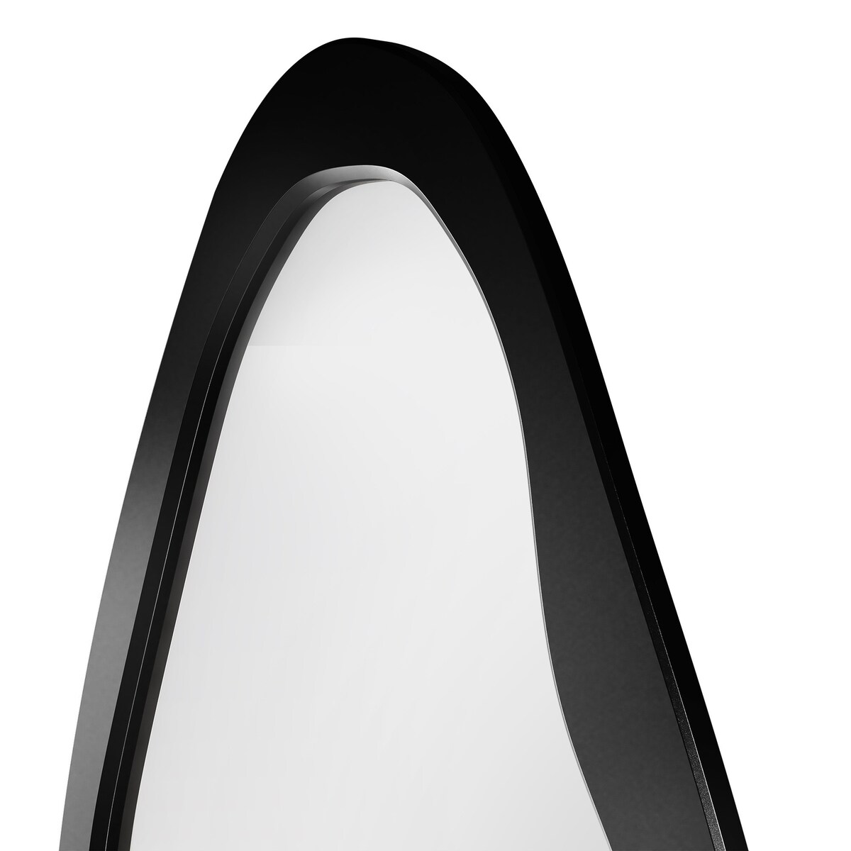 Lustro wiszące nieregularne 180x80 cm czarne