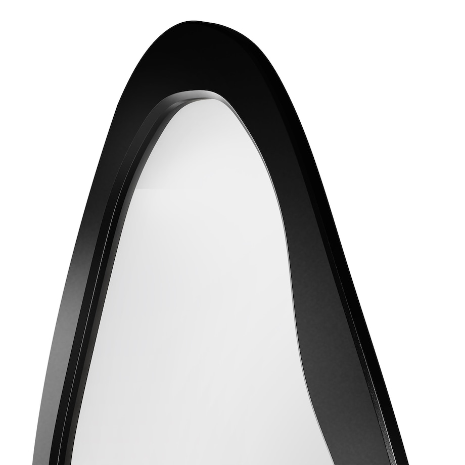 Lustro wiszące nieregularne 180x80 cm czarne