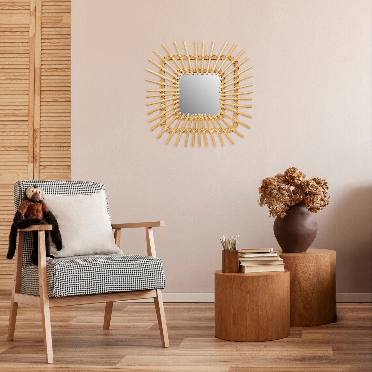 LUSTRO ŚCIENNE BOHO 45CM QDJ071