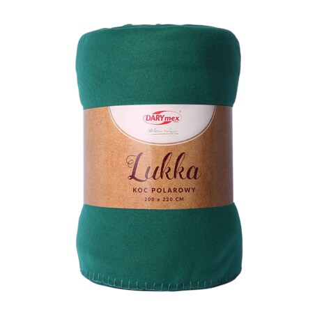 Koc polarowy 150x200 Lukka kolor butelkowa zieleń