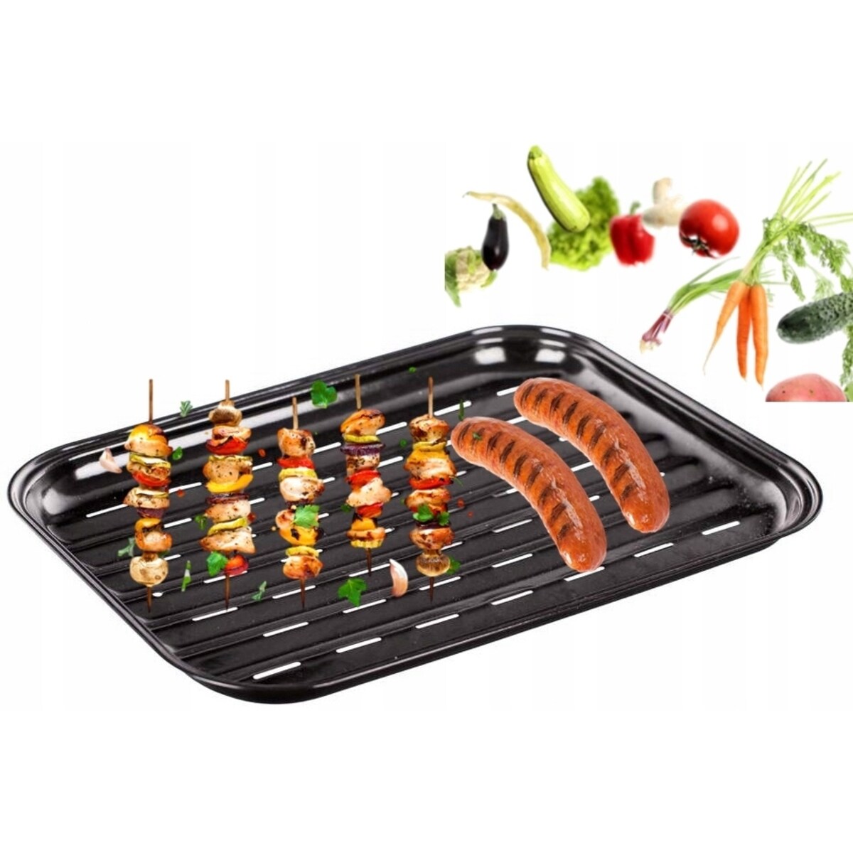 BLACHA TACKA GRILLOWA emaliowana 35x24cm na grill jedzenie kiełbaski piknik