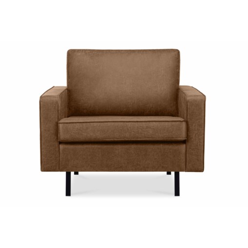 KONSIMO INVIA Fotel w stylu loftowym koloru brązowego