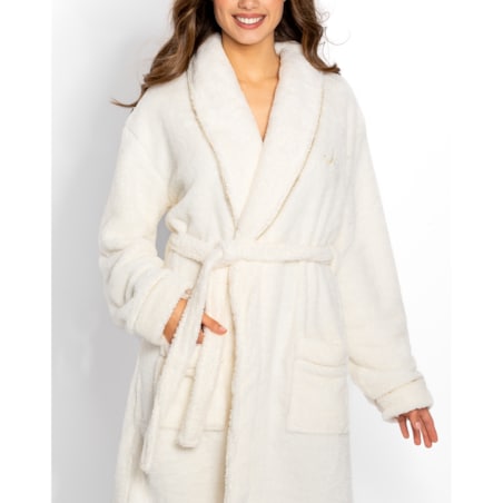 Szlafrok Glamour Ecru-Gold, L