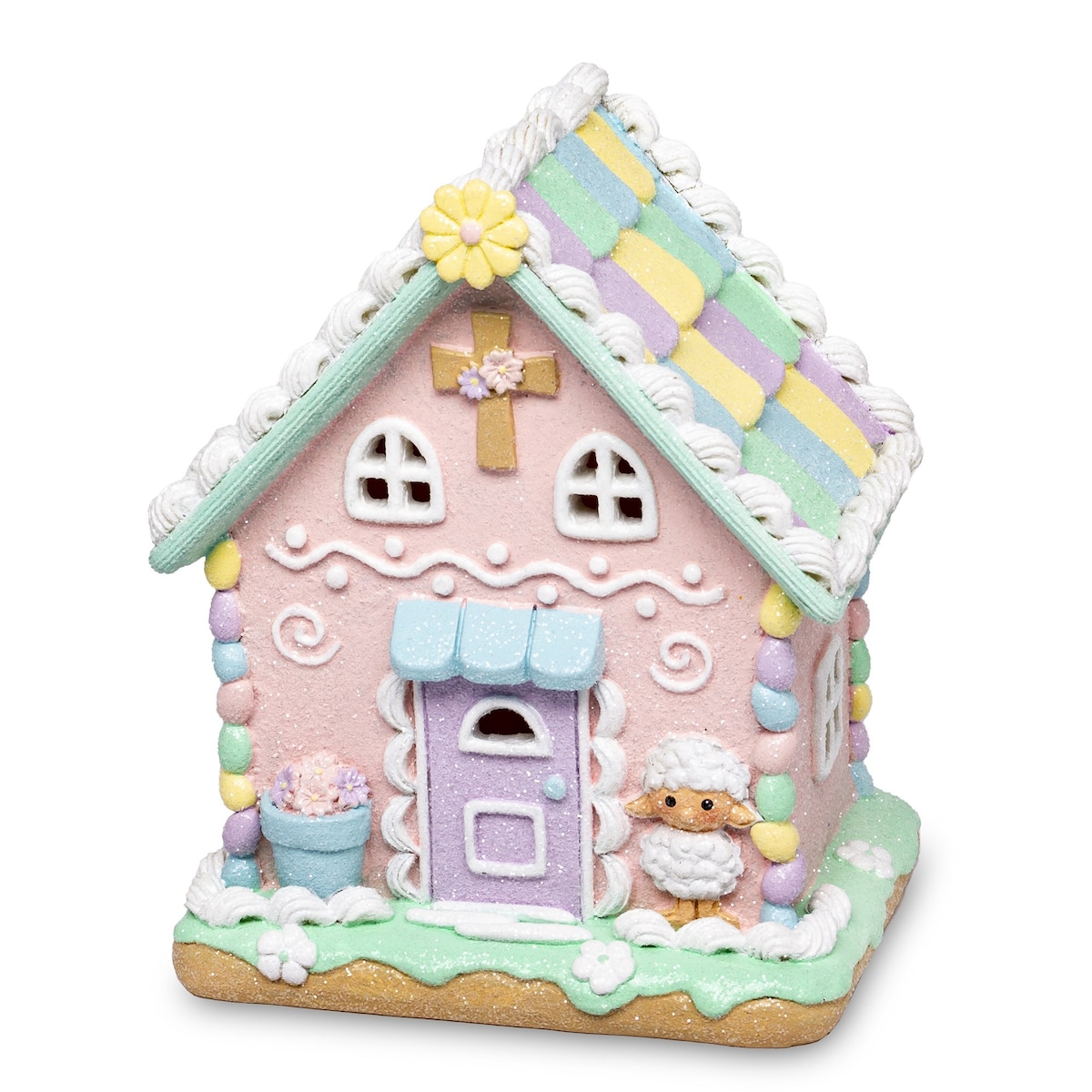 Dekoracja - wielkanocny domek LED 16x13x10 cm  PASQUA