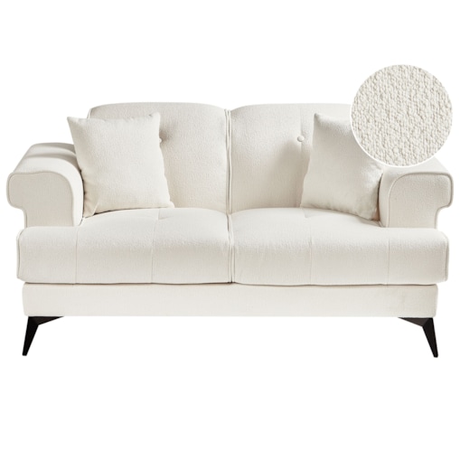 Sofa 2-osobowa biała SKIVE