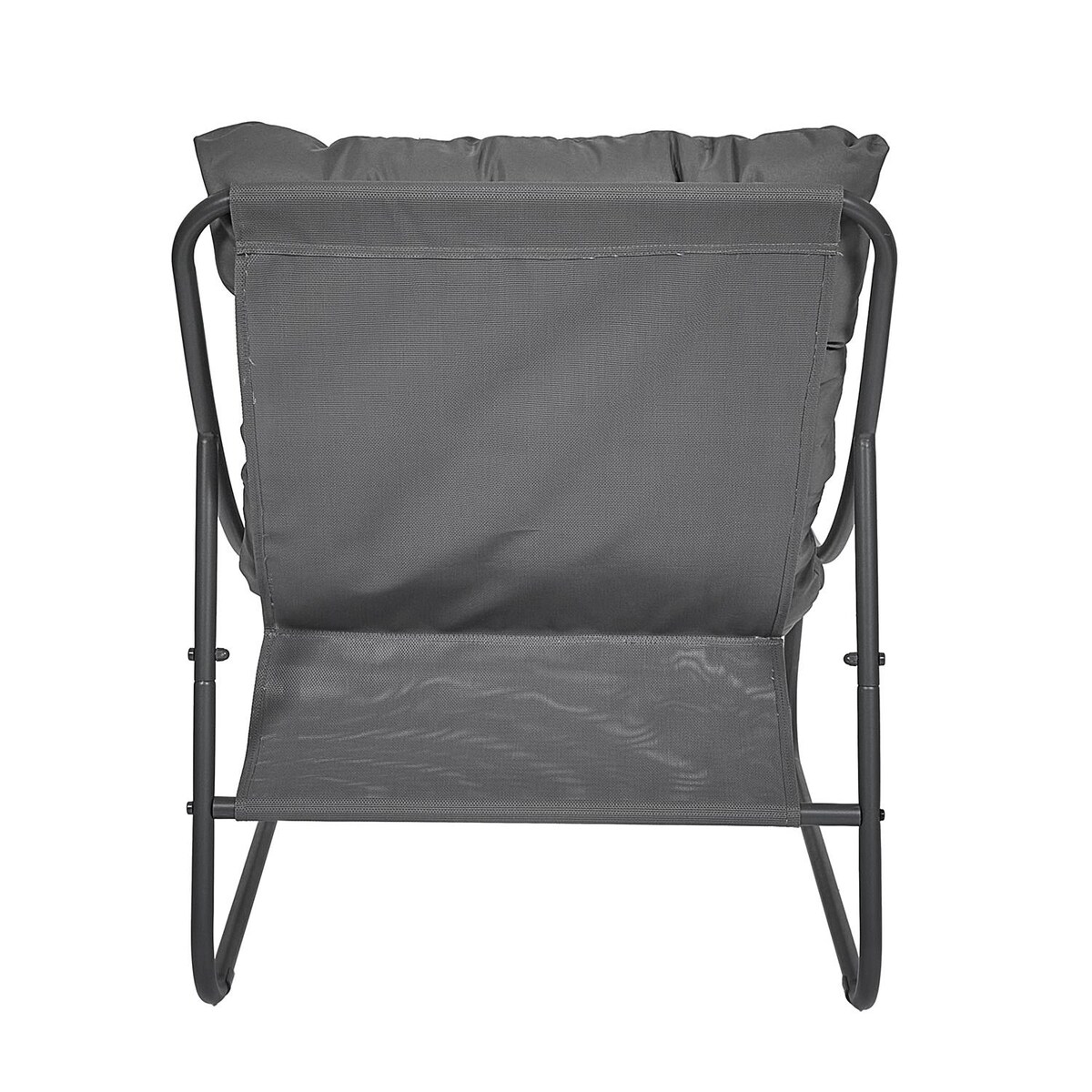 FOTEL OGRODOWY Dolce Vita antracytowy miękkie siedzisko stal