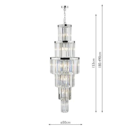 Żyrandol z kryształkami Angel ANG3308 Dar Lighting przezroczysta chrom