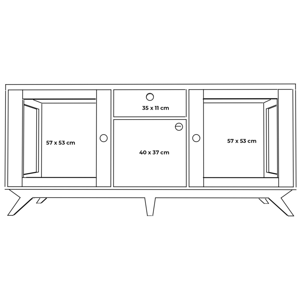 FLOTT.1 komoda przeszklona