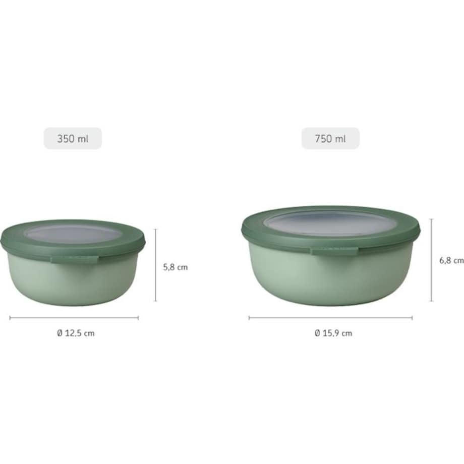 Zestaw 4 misek Cirqula okrągła 350 750 1250 2250 ml Nordic Jade 106232094700