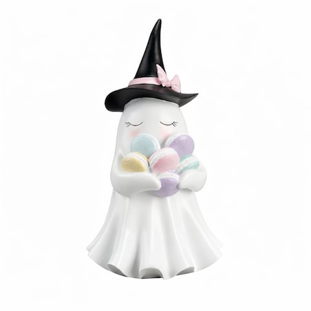 Dekoracja - Figurka pani duch 37,7x20,5x18,3 cm BERIT z makaronikami