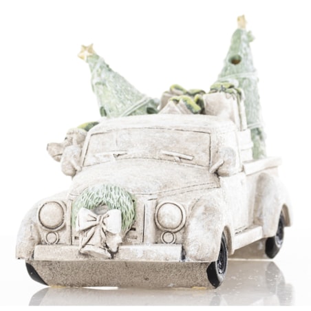 Dekoracja - samochód LED 10,5x15x8 cm CAMION-3 miś kierowcą