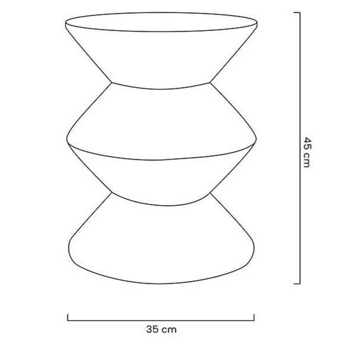 Okrągły stolik Turn KH010100228 King Home do sypialni biały