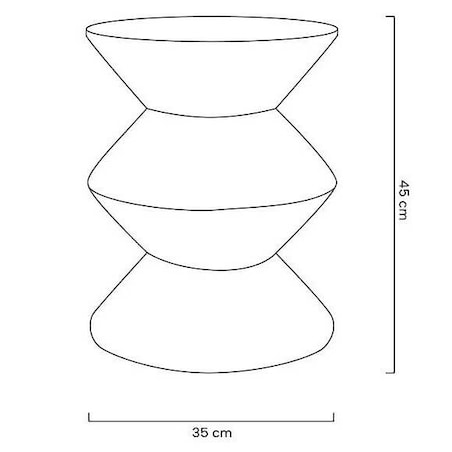 Okrągły stolik Turn KH010100228 King Home do sypialni biały