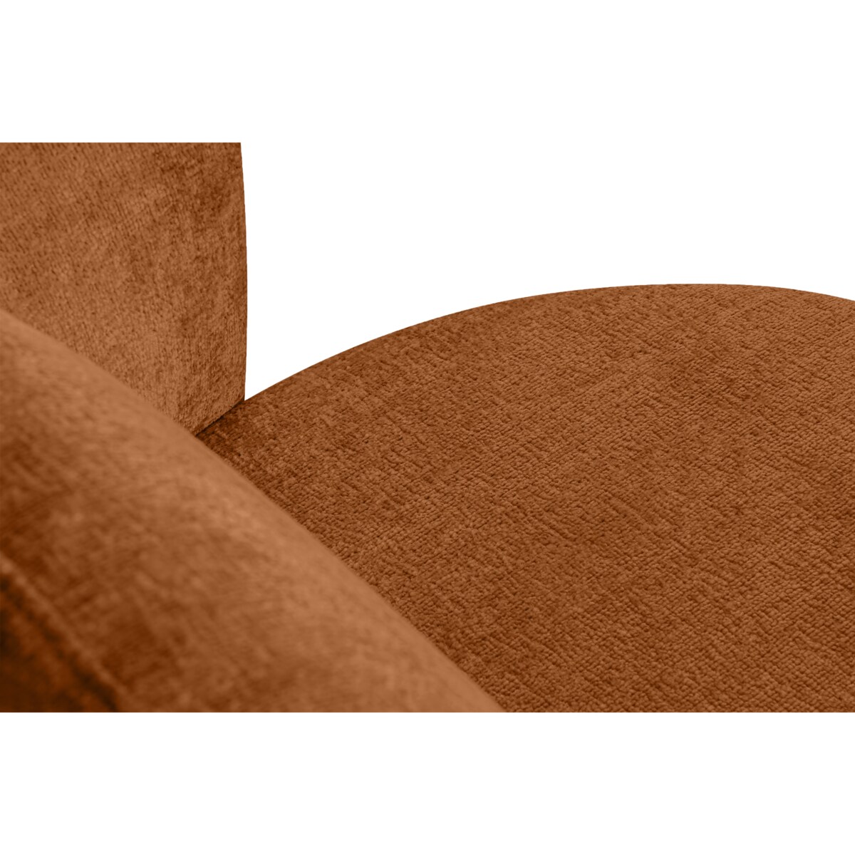 KONSIMO RAGGI Zestaw fotel i puf obrotowy rudy