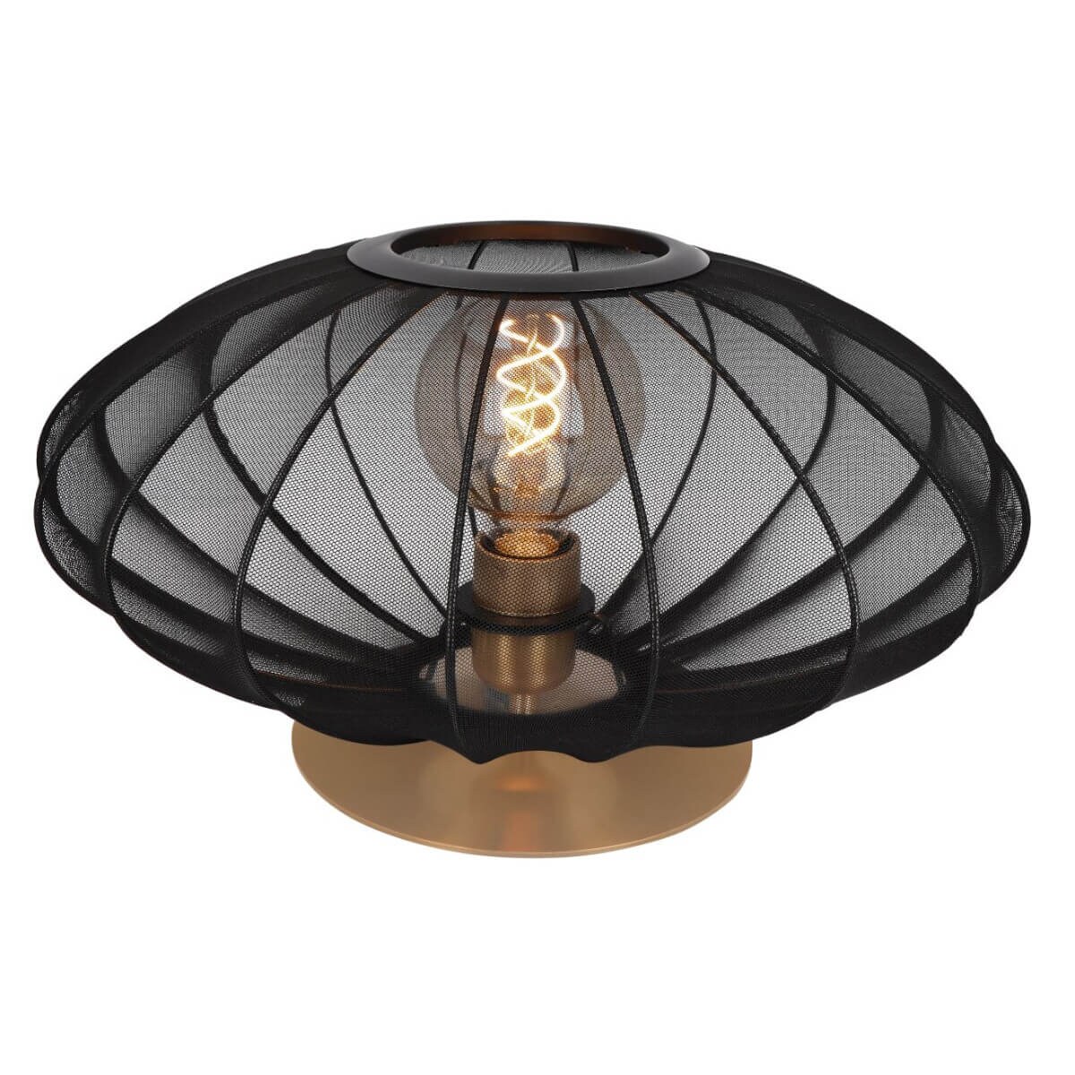 Elegancka lampa stołowa Corina 03547/40/30 Lucide na komodę złota czarna
