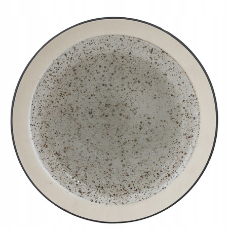 TALERZ DESEROWY beżowo-zielony śr. 20cm
