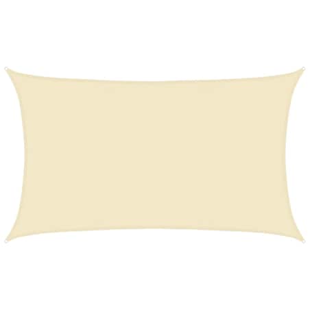 vidaXL Żagiel przeciwsłoneczny, 160 g/m², kremowy, 5x8 m, HDPE