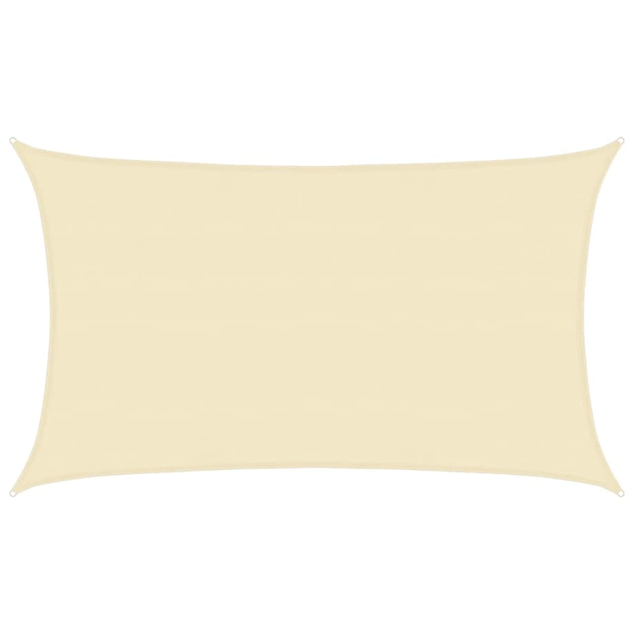 vidaXL Żagiel przeciwsłoneczny, 160 g/m², kremowy, 5x8 m, HDPE