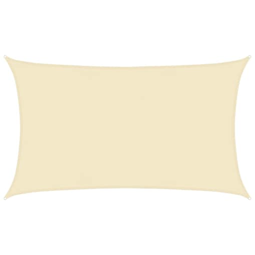 vidaXL Żagiel przeciwsłoneczny, 160 g/m², kremowy, 5x8 m, HDPE