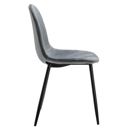 MODESTO krzesło LUCY szare - welur, metal