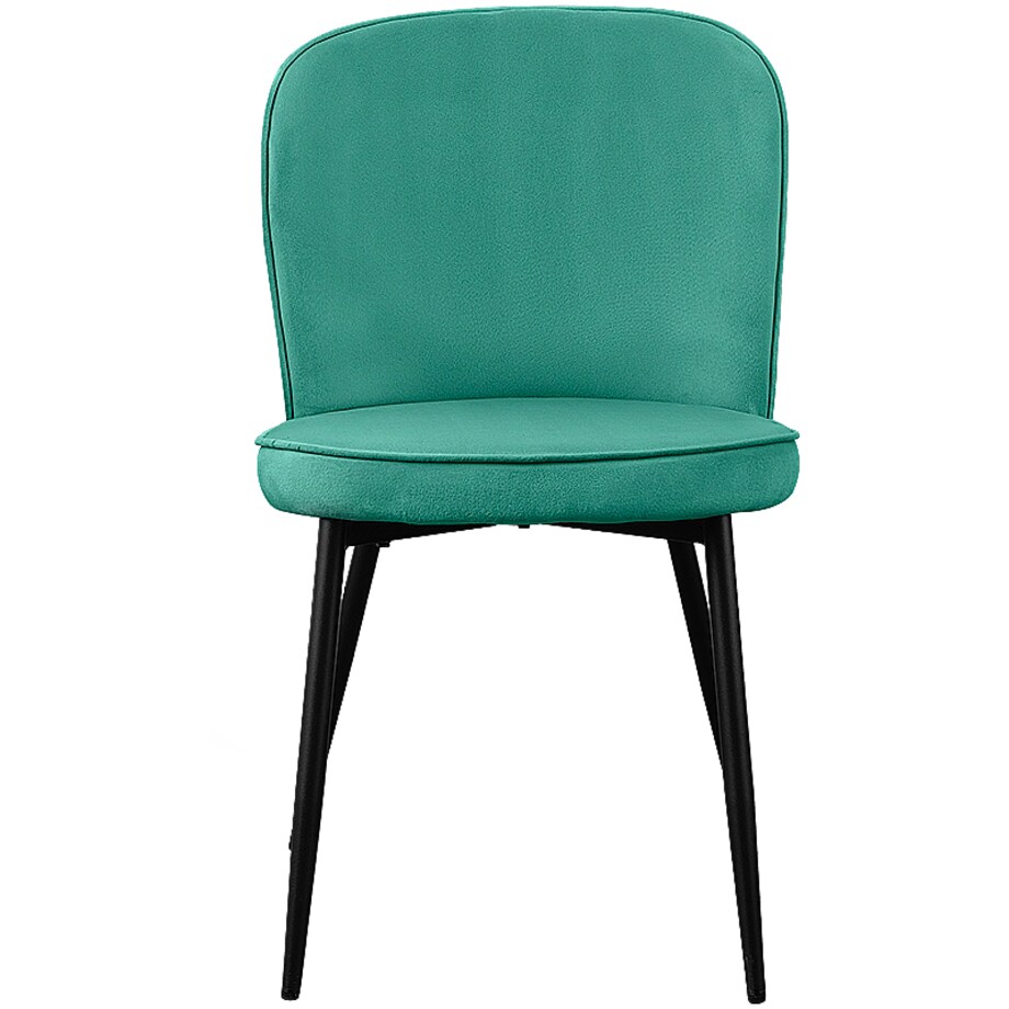 Krzesło tapicerowane do salonu jadalni welurowe wygodne zielone