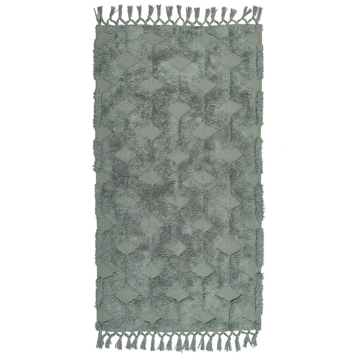 Dywan bawełniany 80 x 150 cm zielony KARS