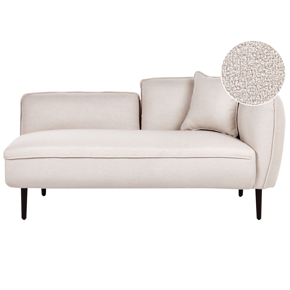 Szezlong boucle prawostronny beżowy CHEVANNES