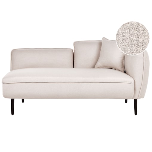 Szezlong boucle prawostronny beżowy CHEVANNES