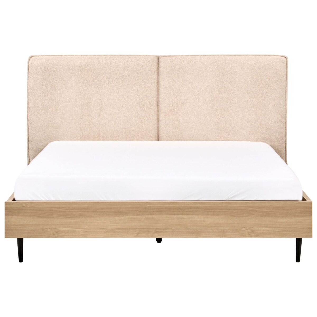 Łóżko Boucle IZERNORE 160 x 200 cm Beżowy