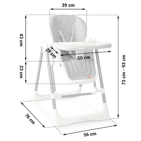 Krzesełko do karmienia z bujaczkiem leżaczkiem 3w1 Nukido