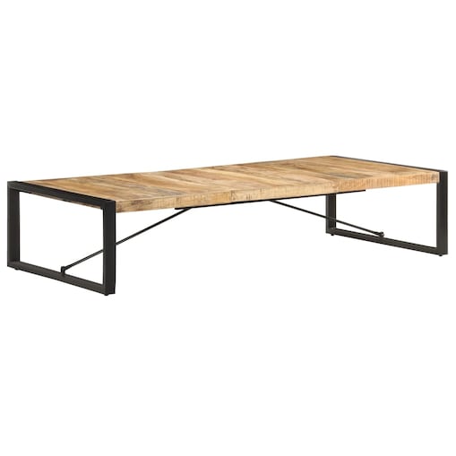 vidaXL Stolik kawowy, 180 x 90 x 40 cm, surowe drewno mango