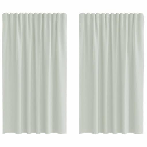 vidaXL Zasłony woalowe z kieszeniami na drążki 2 szt. Jasnoszary