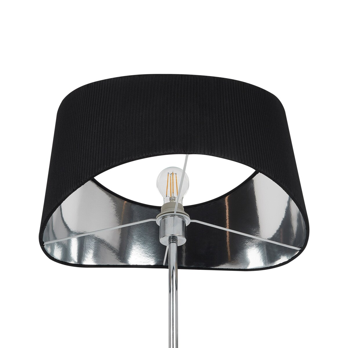 Lampa podłogowa metalowa srebrna CALVILLO