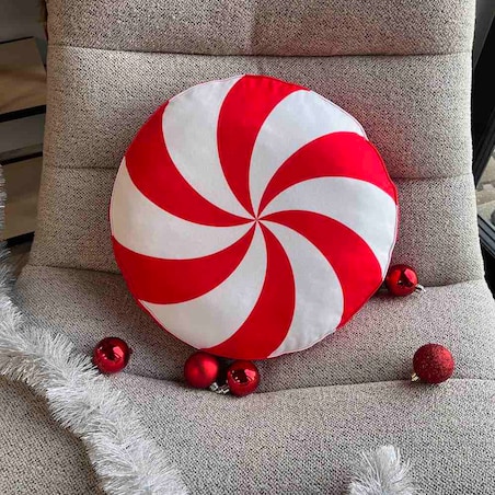 Poduszka świąteczna okrągły Cukierek