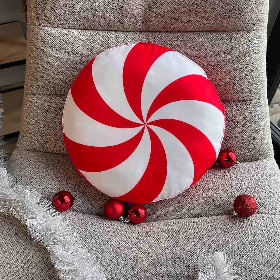Poduszka świąteczna okrągły Cukierek