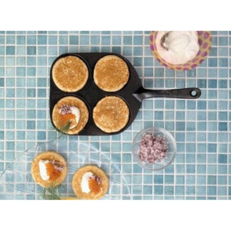 Żeliwna patelnia do smażenia jaj, 20 x 22 cm, Skeppshult