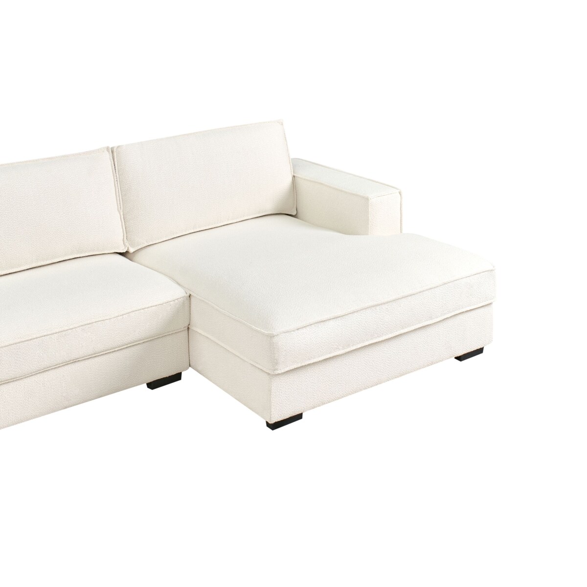 Narożnik RENDERS Boucle Złamana biel Lewostronny