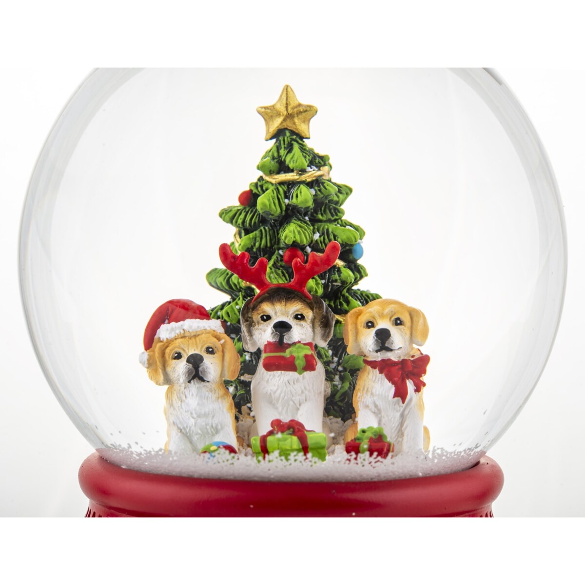 Szklana kula śnieżna z pozytywką 12,5x9x8,5 cm TRE CANI