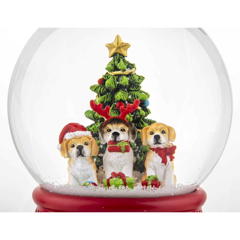 Szklana kula śnieżna z pozytywką 12,5x9x8,5 cm TRE CANI