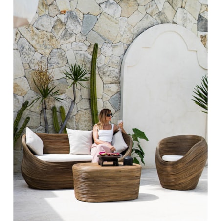 Sofa rattanowa Tegal ciemny Monnarita