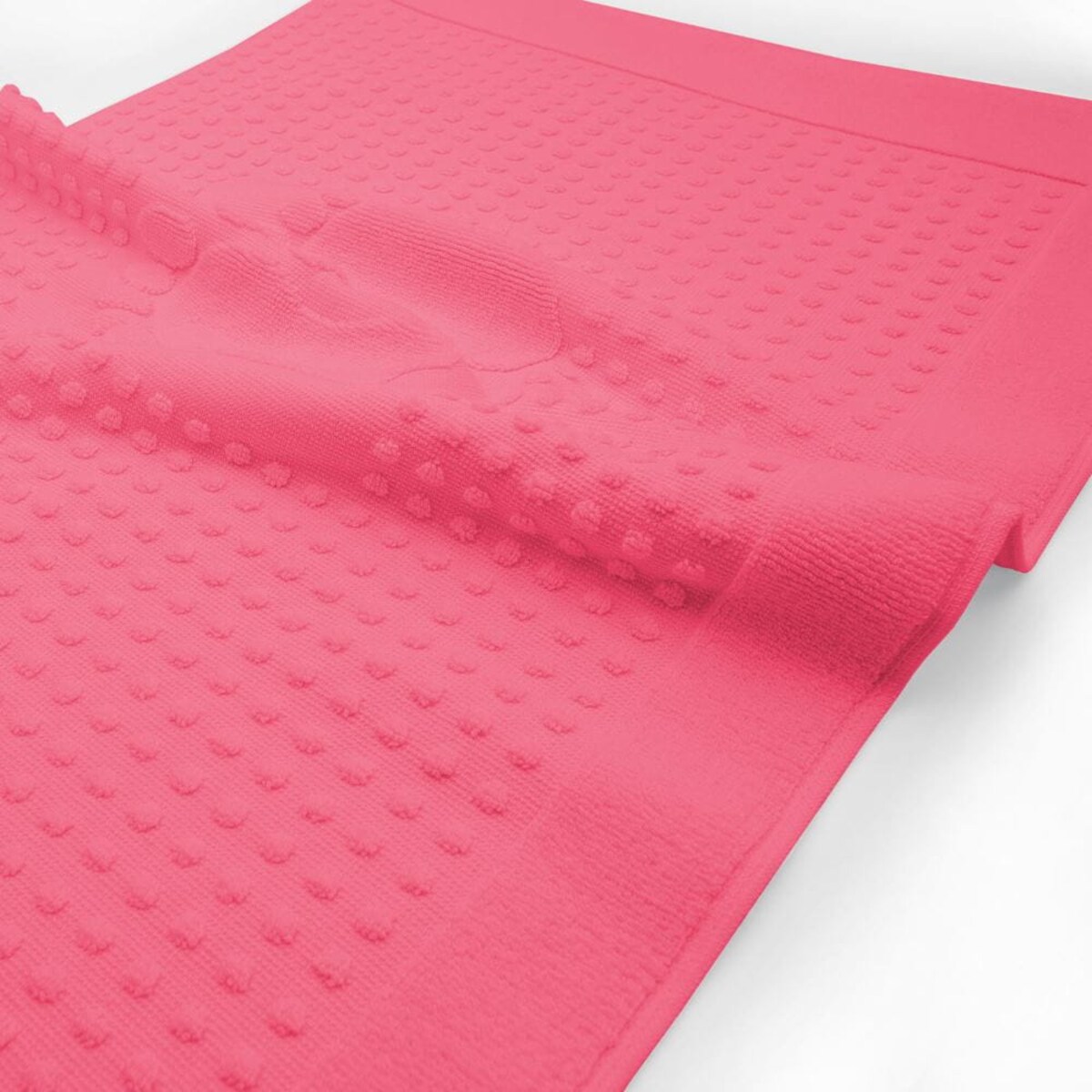 Dywanik łazienkowy 50x70 Stopki, 100% bawełna, kolor fuksja