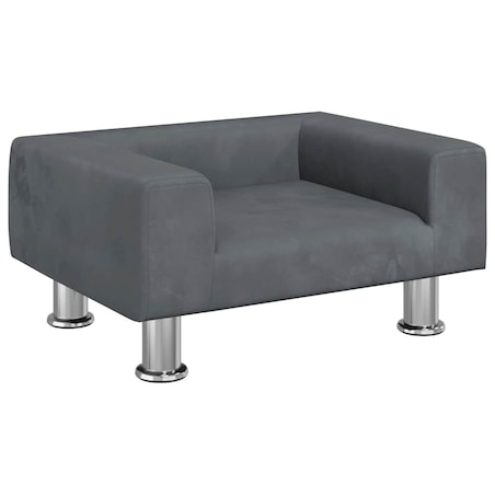 vidaXL Sofa dla dzieci, ciemnoszara, 50x40x26,5 cm, aksamitna