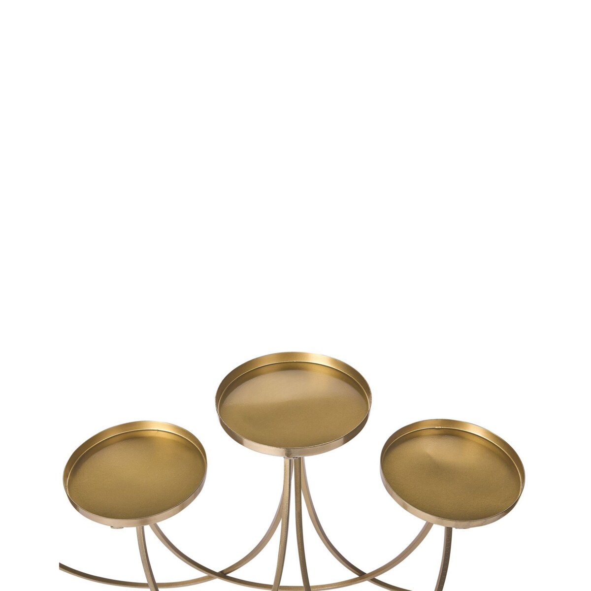 Świecznik metalowy 38 cm złoty BUARAN