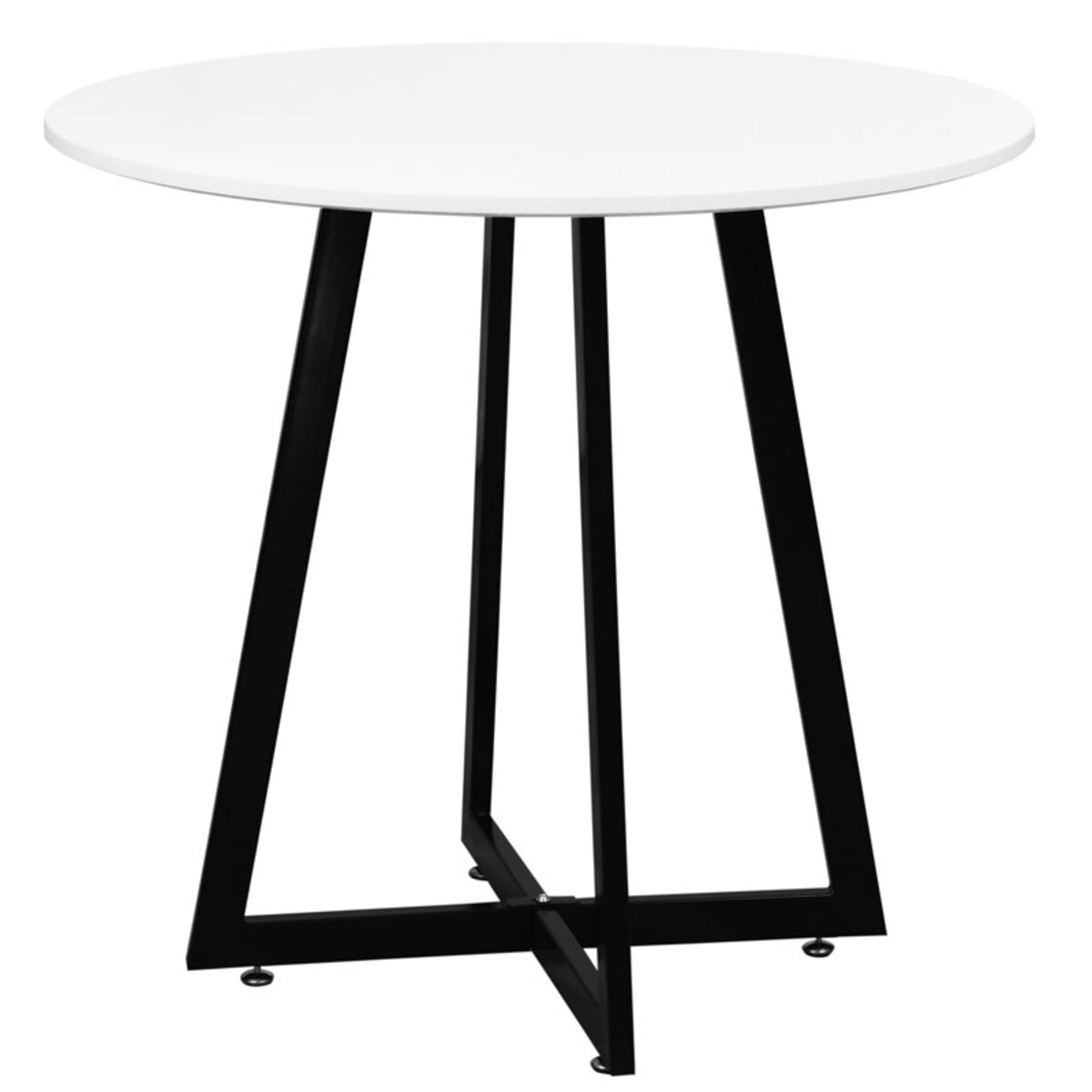 Stół okrągły 80 cm do salonu jadalni loftowy nowoczesny industrialny biały