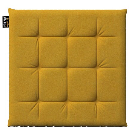 Siedzisko Eddie, musztardowy szenil, 40 x 40 x 3,5 cm, Lollipop