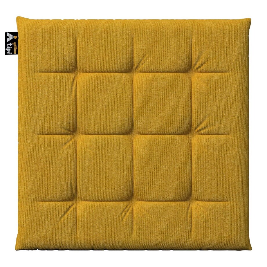 Siedzisko Eddie, musztardowy szenil, 40 x 40 x 3,5 cm, Lollipop