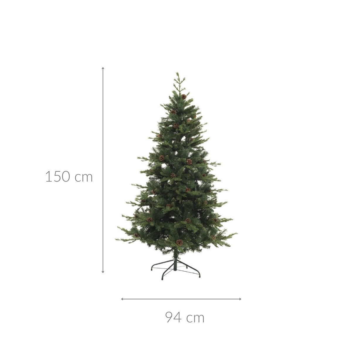 Sztuczna choinka, jukon, 150 cm, kolor zielony, tworzywo sztuczne