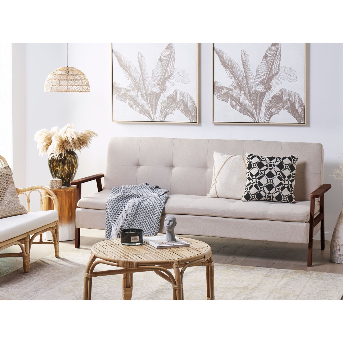 Sofa rozkładana TJORN Beżowy