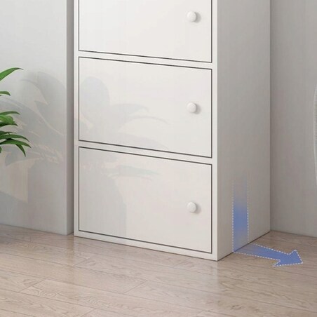 Nowoczesna pojemna komoda szafka duża biała skandynawski loft retro 3 półki